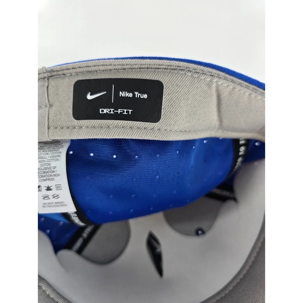 Nike BYU Cougars Flat Bill Cap Hat Adult 6 7/8 True Navy Blue Brigham Young New‎
